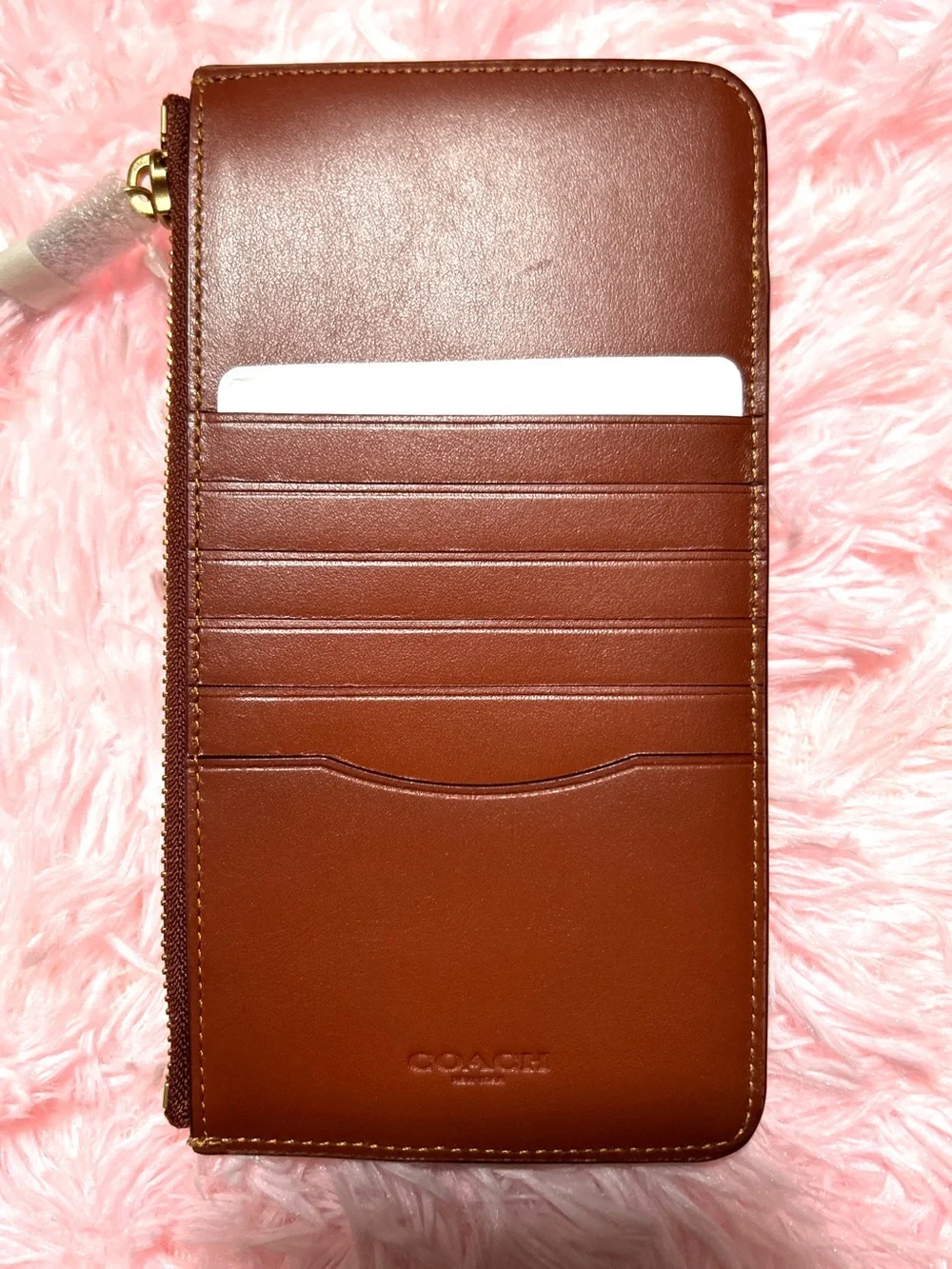 Coach Signature Canvas Essential Phone Wallet/ Amber
